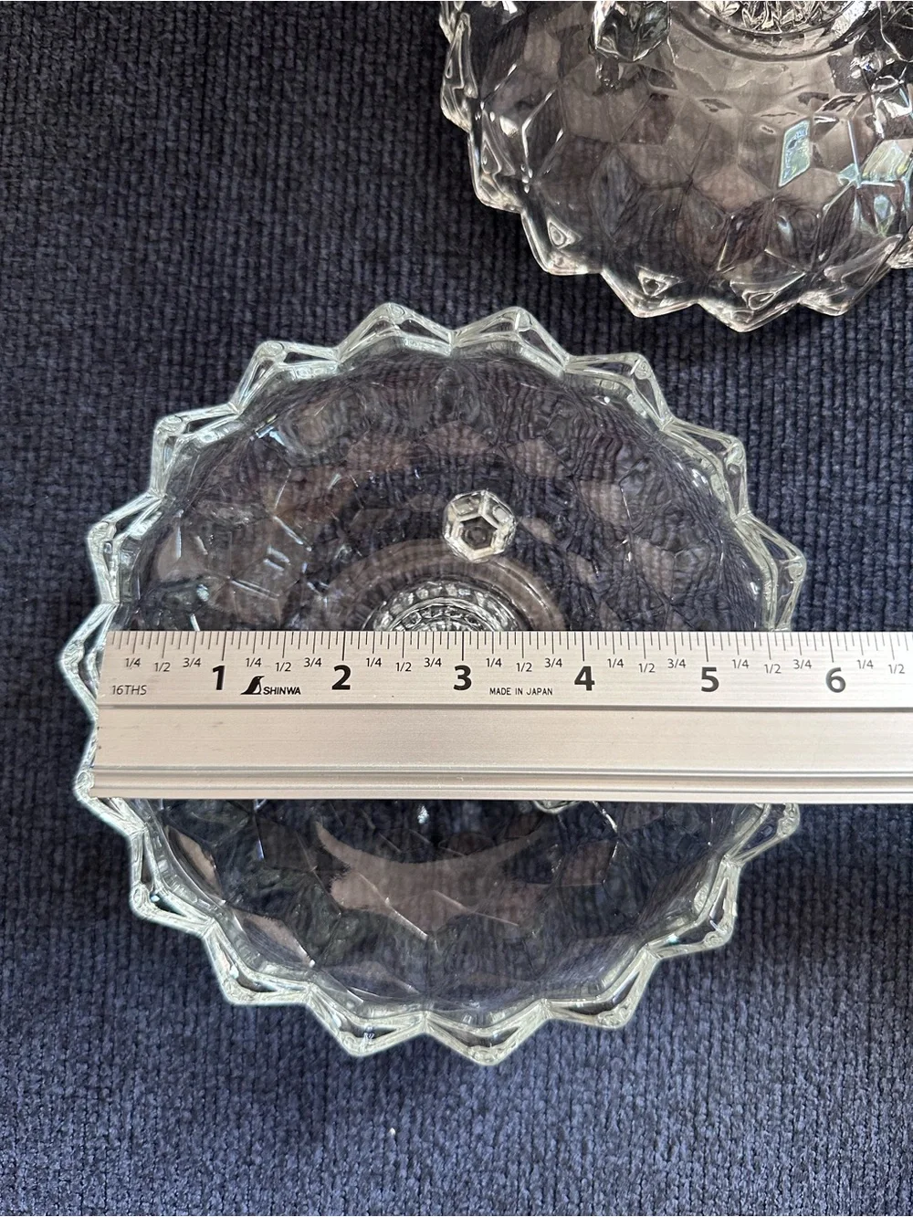 Vintage Fostoria Crystal Taper Candle Dishes - Pair in Excellent Condition